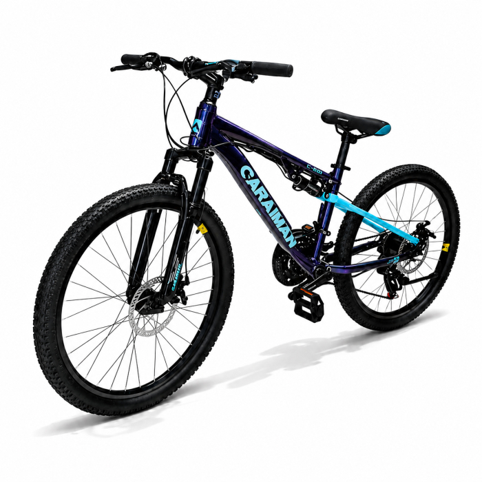 Bicicletă Caraiman, roți 24 sau 26 inch, cu dublă suspensie, frâne pe disc, cameleon [11]