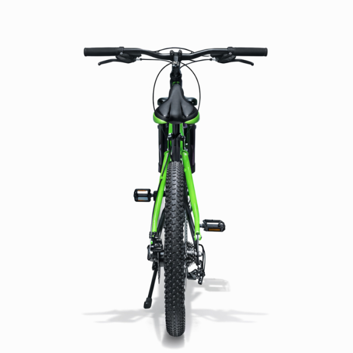 Bicicletă Caraiman, roți 24 sau 26 inch, cu dublă suspensie, frâne pe disc, negru cu verde [6]