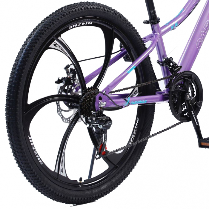 Bicicletă Caraiman, roți 26 inch, cadru oțel, frâne pe disc, mov, BC59 [3]