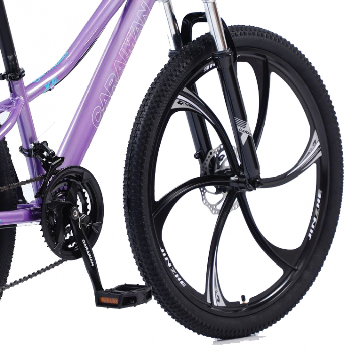 Bicicletă Caraiman, roți 26 inch, cadru oțel, frâne pe disc, mov, BC59 [4]