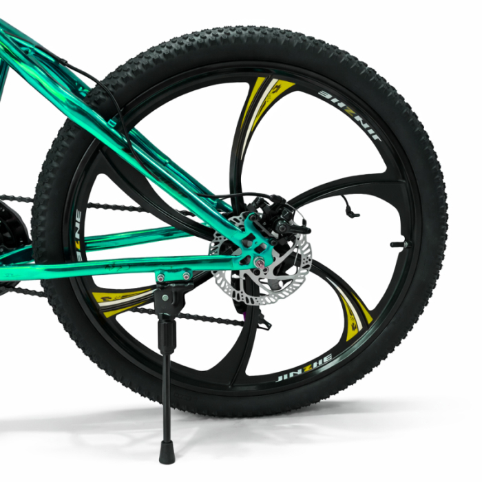 Bicicletă Caraiman, roți 26 inch, cadru oțel, frâne pe disc, turcoaz, BC123 [4]