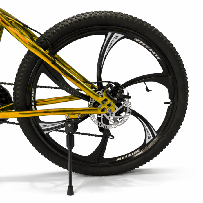 Bicicletă Caraiman, roți 26 inch, cadru oțel, frâne pe disc, aurie, BC124 [4]