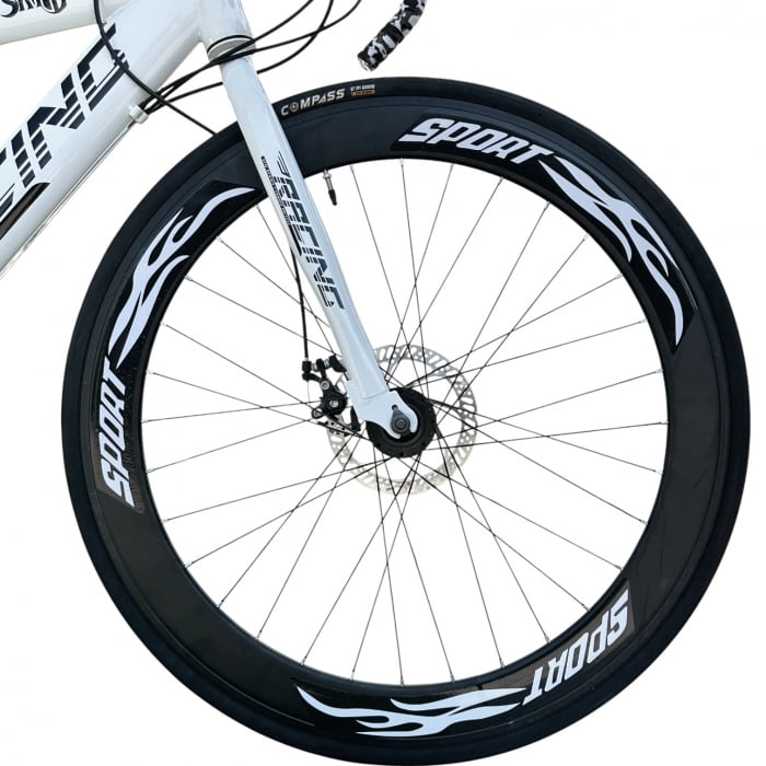 Bicicletă Cursieră New Speed Racing, roți 700C 28 inch, 21 viteze, cadru oțel, frâne pe disc, NS73 [4]