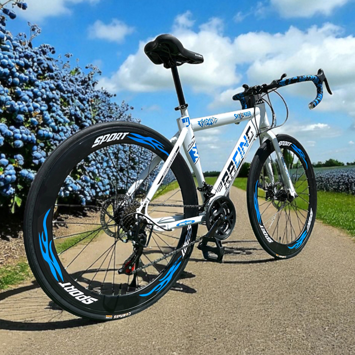 Bicicletă Cursieră New Speed Racing, roți 700C 28 inch, 21 viteze, cadru oțel, frâne pe disc, NS74 [11]