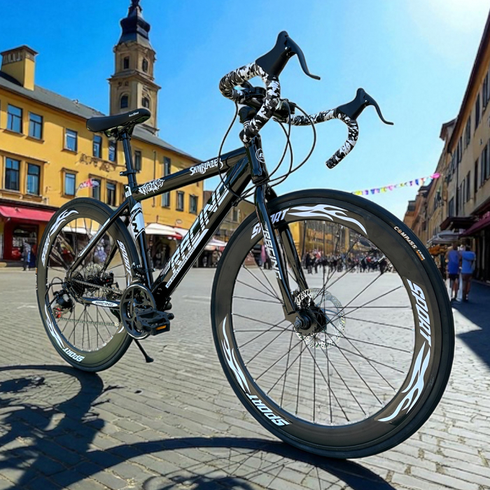 Bicicletă Cursieră New Speed Racing, roți 700C 28 inch, 21 viteze, cadru oțel, frâne pe disc, NS75 [9]
