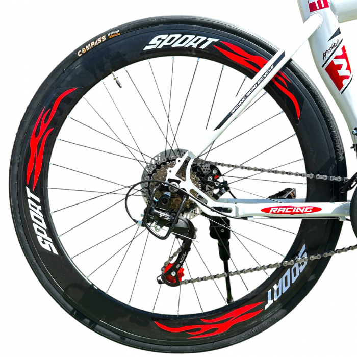 Bicicletă Cursieră New Speed Racing, roți 700C 28 inch, 21 viteze, cadru oțel, frâne pe disc, NS76 [5]