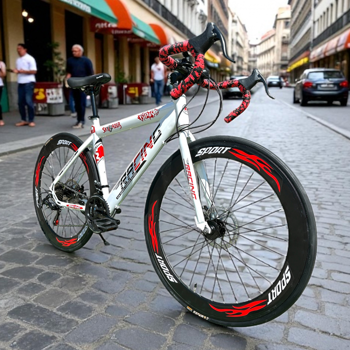 Bicicletă Cursieră New Speed Racing, roți 700C 28 inch, 21 viteze, cadru oțel, frâne pe disc, NS76 [9]