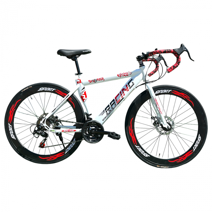 Bicicletă Cursieră New Speed Racing, roți 700C 28 inch, 21 viteze, cadru oțel, frâne pe disc, NS76 [2]