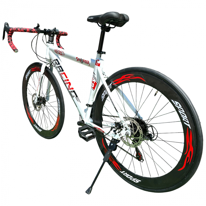 Bicicletă Cursieră New Speed Racing, roți 700C 28 inch, 21 viteze, cadru oțel, frâne pe disc, NS76 [8]