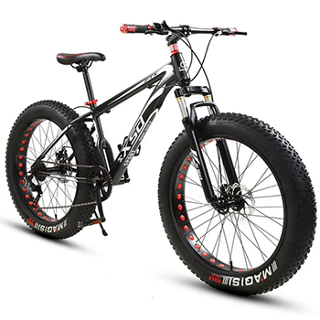 Bicicletă FatBike New Speed, roți 26 inch, 21 viteze, cadru oțel, frâne pe disc, NS77 [6]