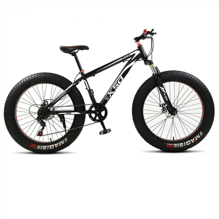 Bicicletă FatBike New Speed, roți 26 inch, 21 viteze, cadru oțel, frâne pe disc, NS77 [2]