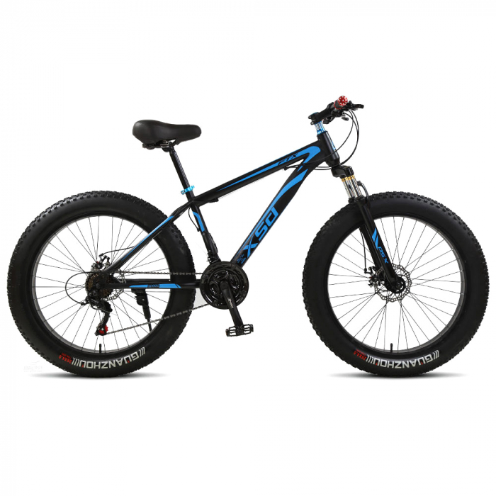 Bicicletă FatBike New Speed, roți 26 inch, 21 viteze, cadru oțel, frâne pe disc, NS78 [2]
