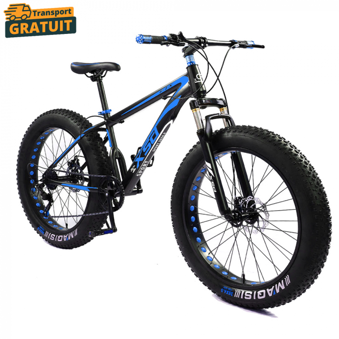 Bicicletă FatBike New Speed, roți 26 inch, 21 viteze, cadru oțel, frâne pe disc, NS78 [1]