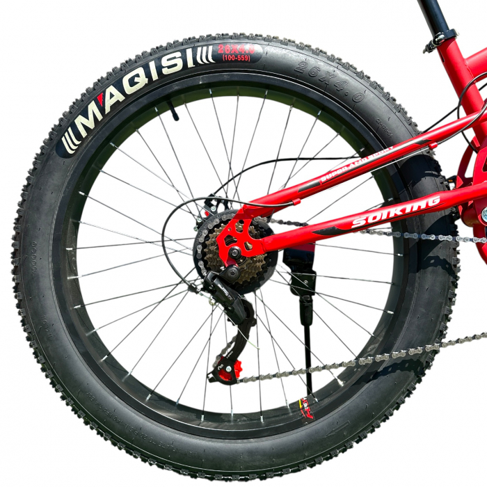 Bicicletă FatBike New Speed, roți 26 inch, 21 viteze, cadru oțel, frâne pe disc, NS79 [5]