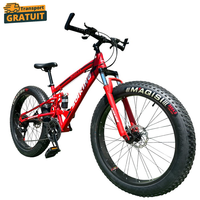 Bicicletă FatBike New Speed, roți 26 inch, 21 viteze, cadru oțel, frâne pe disc, NS79 [1]