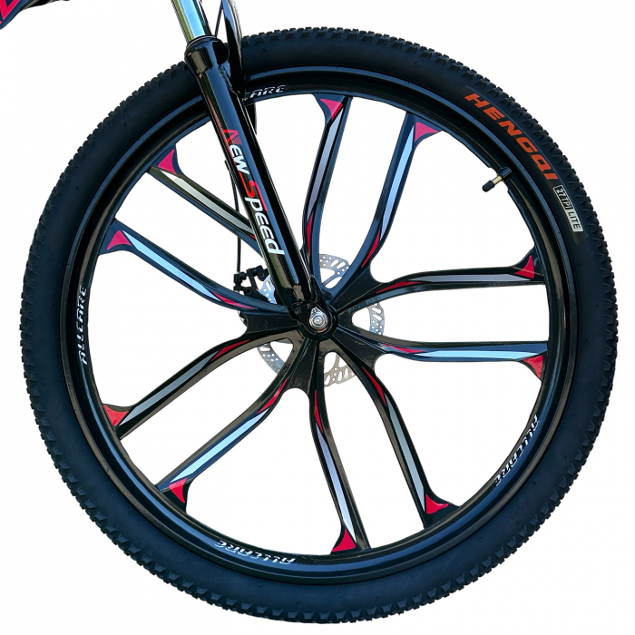 Bicicletă MTB New Speed, roți 24 sau 26 inch, 21 viteze, cadru oțel, frâne pe disc, NS57 [4]