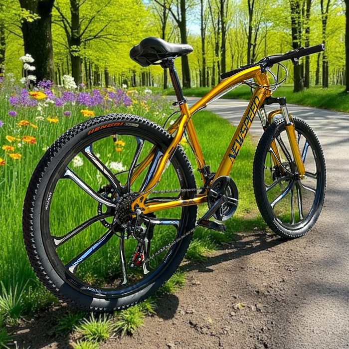 Bicicletă MTB New Speed, roți 24 sau 26 inch, 21 viteze, cadru oțel, frâne pe disc, NS59 [10]