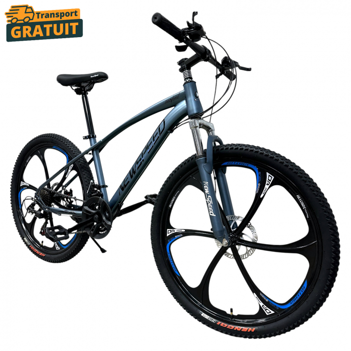 Bicicletă MTB New Speed, roți 24 sau 26 inch, 21 viteze, cadru oțel, frâne pe disc, NS63 [1]
