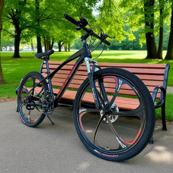 Bicicletă MTB New Speed, roți 24 sau 26 inch, 21 viteze, cadru oțel, frâne pe disc, NS65 [7]