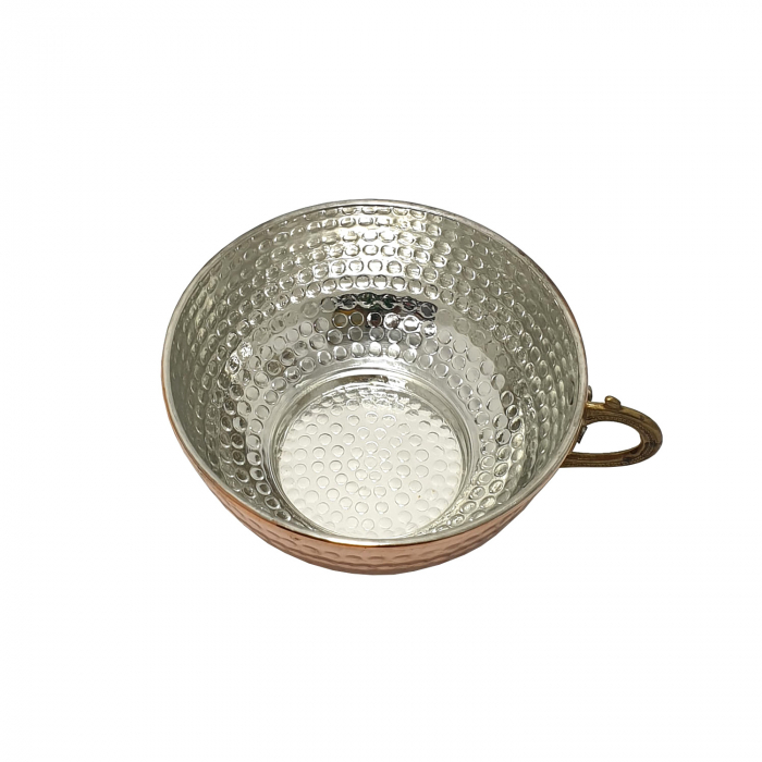 Bol din cupru cu toartă lucrat manual 500 ml CTR26 [4]
