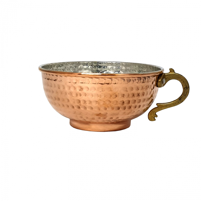 Bol din cupru cu toartă lucrat manual 500 ml CTR26 [2]