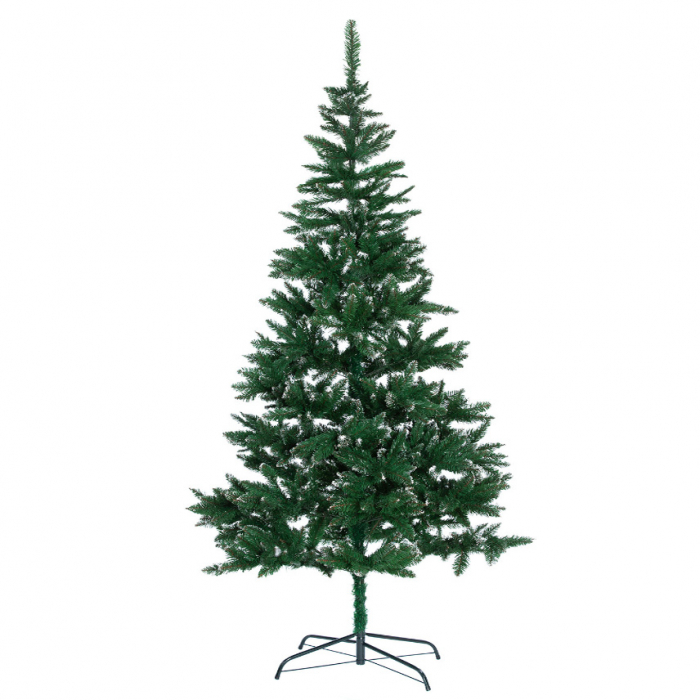 Brad artificial de Crăciun, verde cu vârfurile ninse, cu suport, 150 - 210 cm înălțime [2]