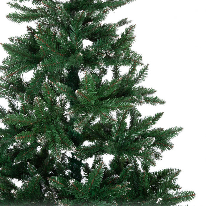 Brad artificial de Crăciun, verde cu vârfurile ninse, cu suport, 150 - 210 cm înălțime [3]