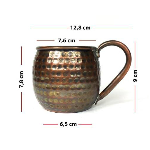 Cană din cupru antichizat lucrată manual 360 ml CTR03 [3]