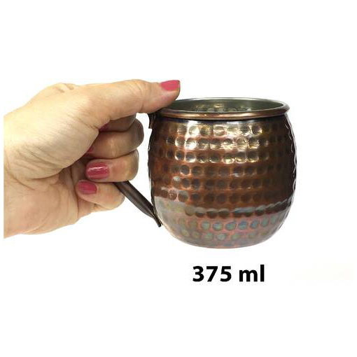 Cană din cupru antichizat lucrată manual 360 ml CTR03 [4]