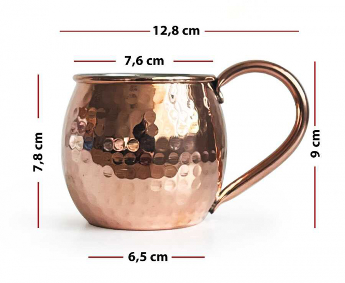 Cană din cupru lucrată manual 360 ml CTR63 [6]