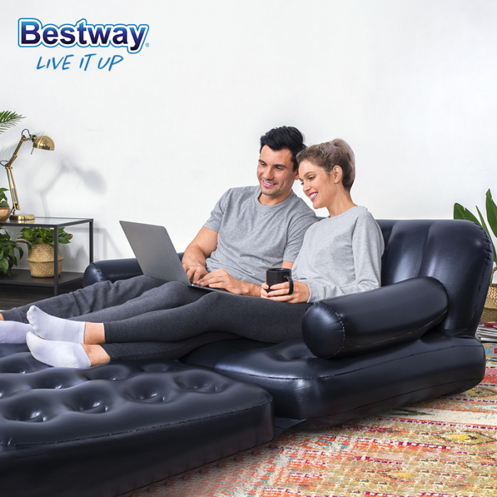 Canapea gonflabilă Bestway, 2 locuri, cu pompă inclusă 186 x 145 x 64 cm [9]