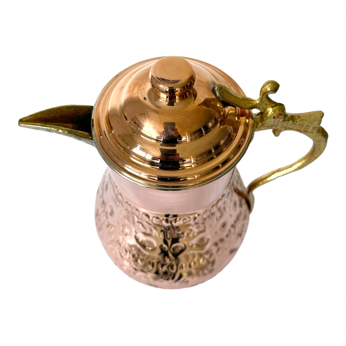 Carafă din cupru cu capac gravată 2000 ml CTR69 [4]