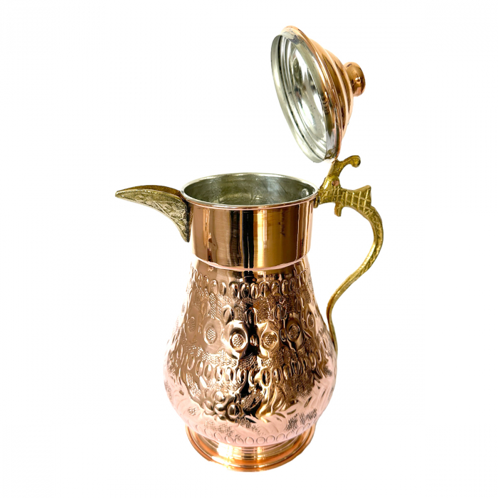 Carafă din cupru cu capac gravată 2000 ml CTR69 [2]