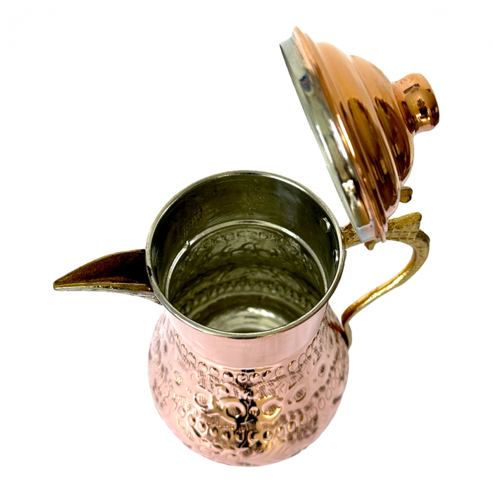 Carafă din cupru cu capac gravată 2000 ml CTR69 [3]