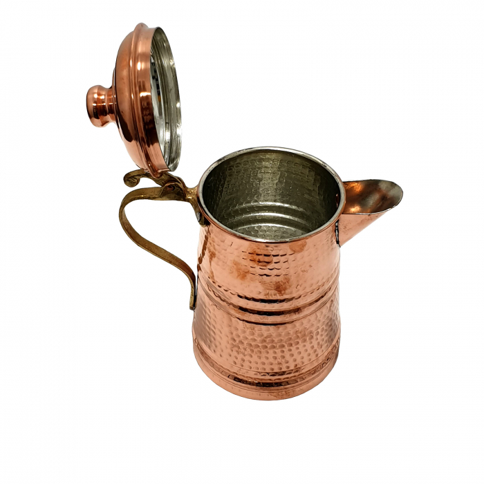 Carafă din cupru cu capac lucrata manual 900 ml CTR28 [4]