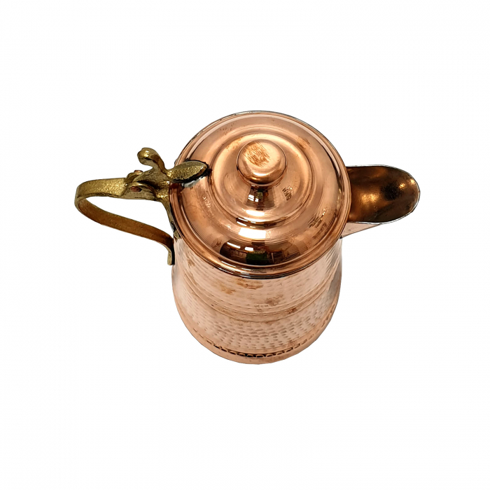 Carafă din cupru cu capac lucrata manual 900 ml CTR28 [3]