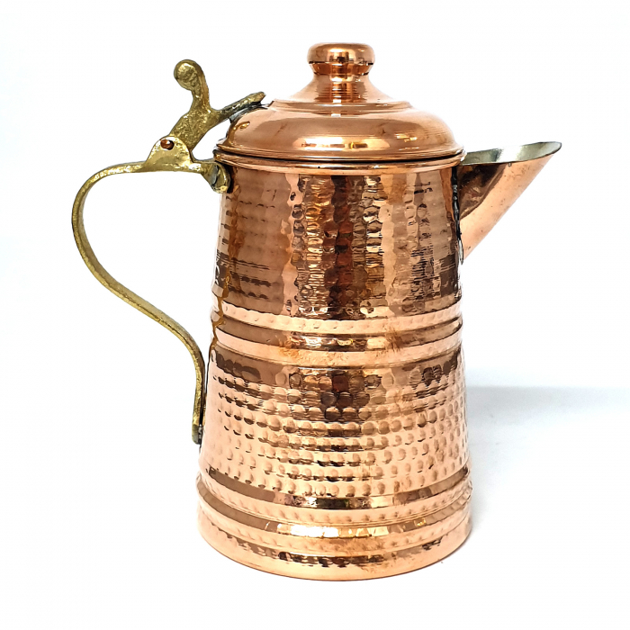Carafă din cupru cu capac lucrata manual 900 ml CTR28 [2]