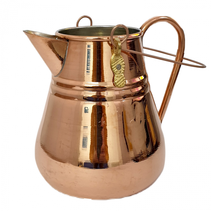 Carafă din cupru cu toartă lucrată manual 900 ml CTR32 [3]