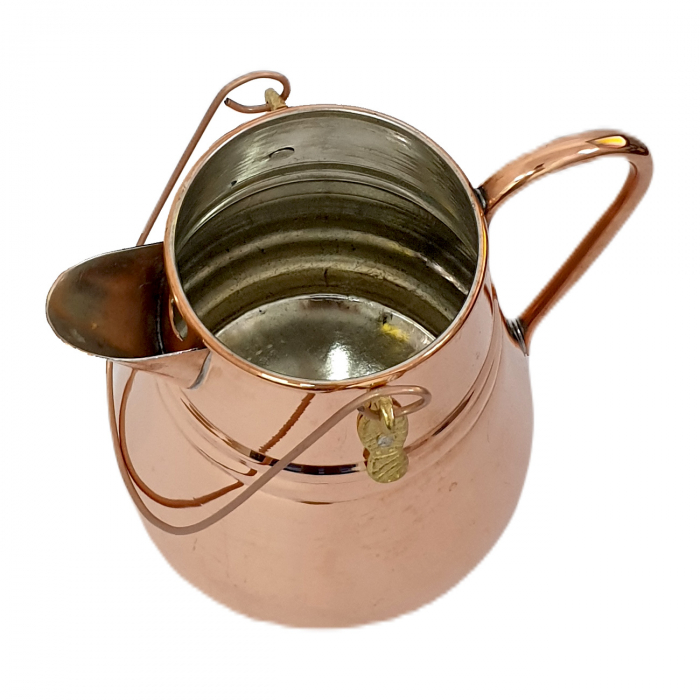 Carafă din cupru cu toartă lucrată manual 900 ml CTR32 [4]