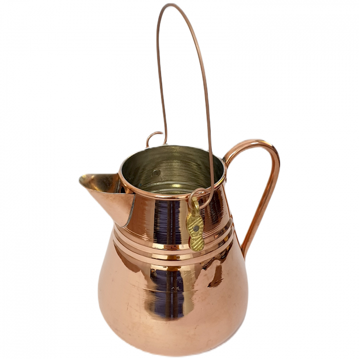 Carafă din cupru cu toartă lucrată manual 900 ml CTR32 [2]