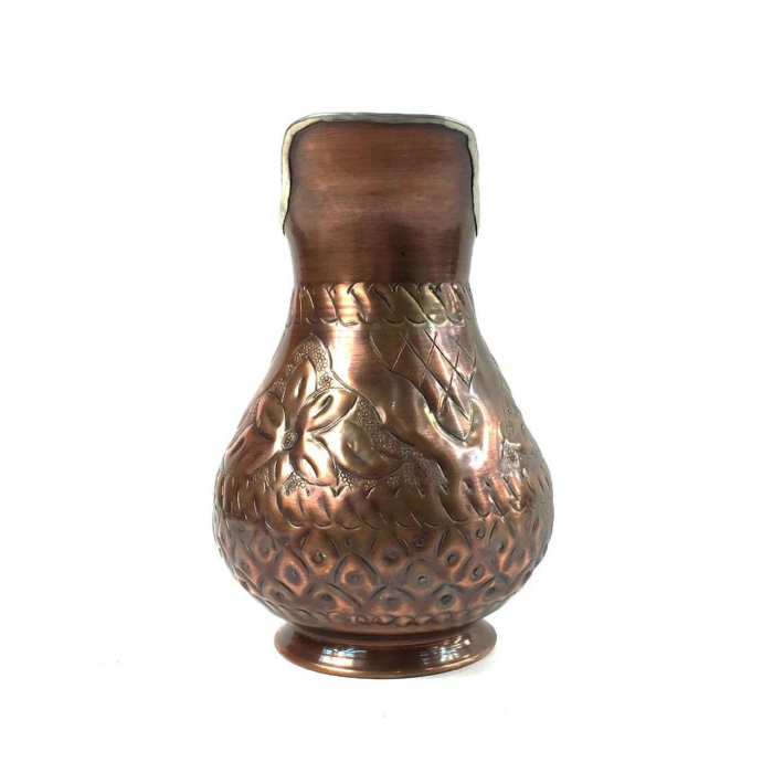 Carafă gravată manual din cupru antichizat 1100 ml CTR05 [3]