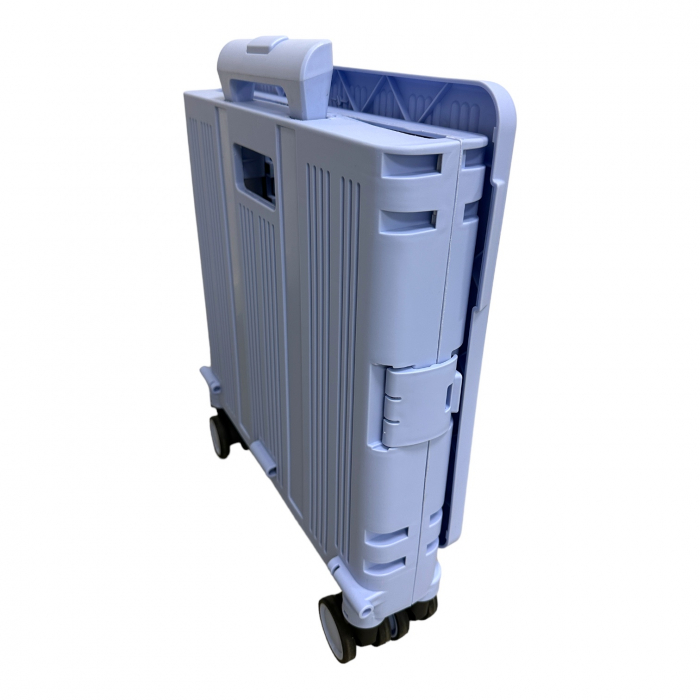 Cărucior pliabil tip troler, 4 roți, 38x35x35 cm, albastru CTT03 [4]