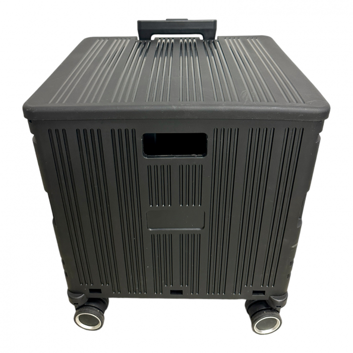 Cărucior pliabil tip troler, 4 roți, 38x35x35 cm, 5 culori, cu capac și mâner telescopic [6]