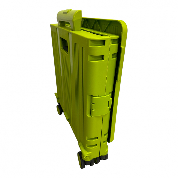 Cărucior pliabil tip troler, 4 roți, 38x35x35 cm, verde lime, CTT05 [5]