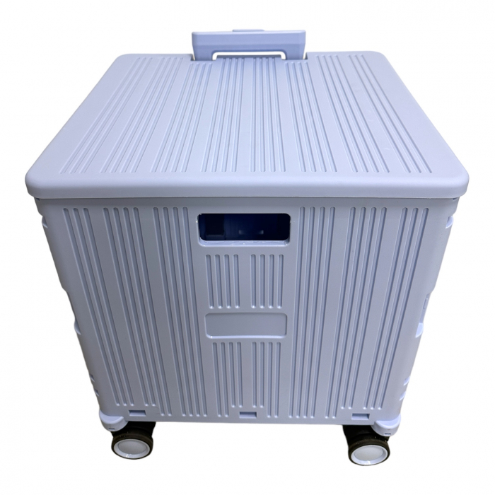 Cărucior pliabil tip troler, 4 roți, 38x35x35 cm, albastru CTT03 [3]