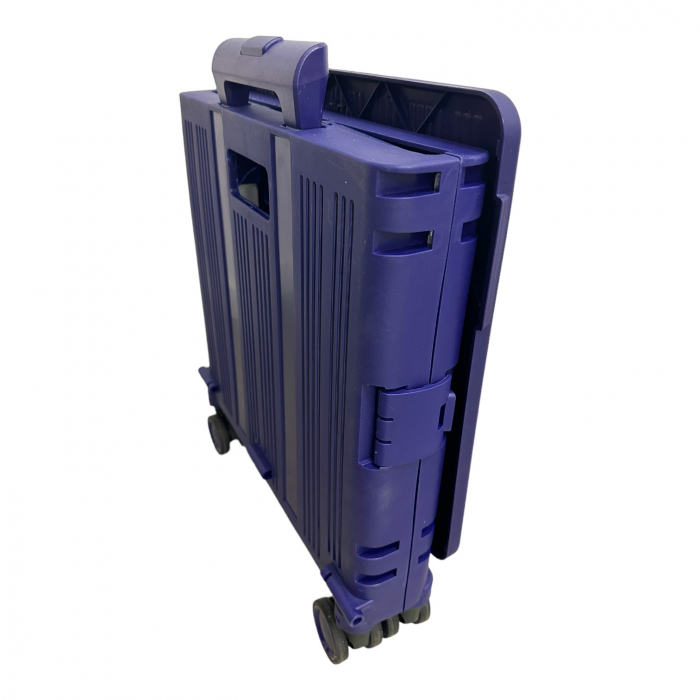 Cărucior pliabil tip troler, 4 roți, 38x35x35 cm, bleumarin, CTT02 [5]