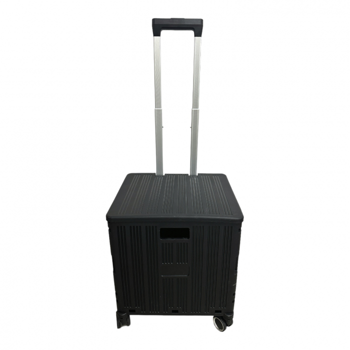Cărucior pliabil tip troler, 4 roți, 38x35x35 cm, 5 culori, cu capac și mâner telescopic [3]
