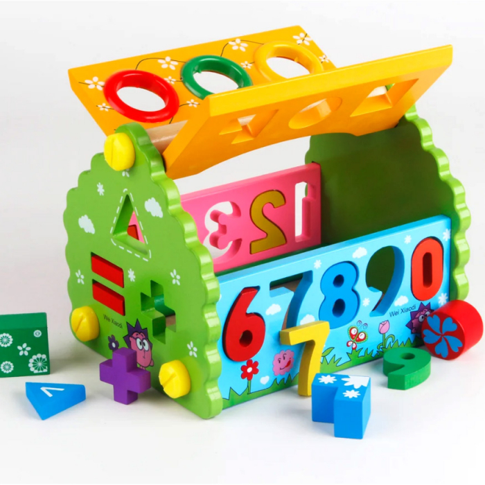 Căsuță din lemn educativă și interactivă JC46 [3]