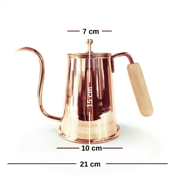 Ceainic turcesc din cupru lucrat manual 500 ml CTR06 [2]