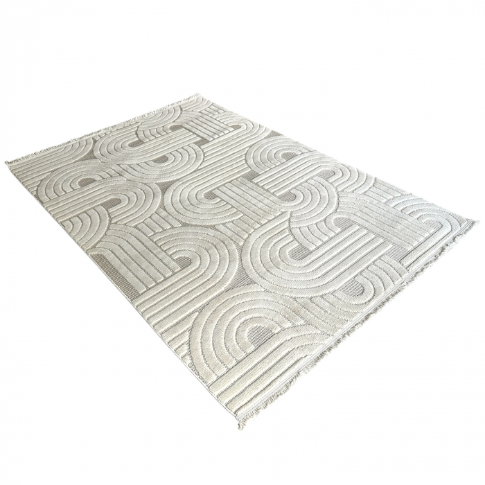 Covor 3D în relief acolade 678B diverse mărimi Crem [9]